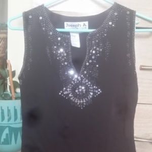 Fancy Black Sequins Top
